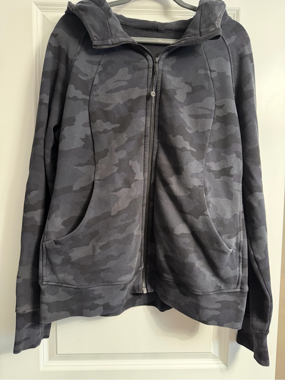 lululemon athletica Dark Gray Camo Lightweight Zip Hoodie